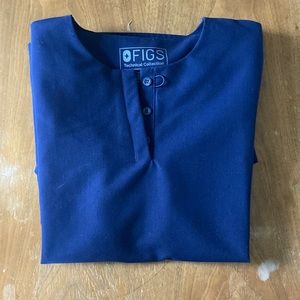 FIGS Navy Blue Limited Edition Kasane Top.